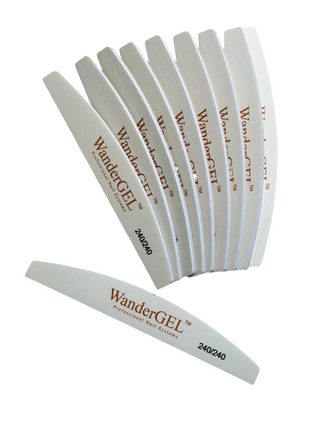 240 / 240 Nail File (Pack of 10) - WanderGEL™ Professional Nail Systems